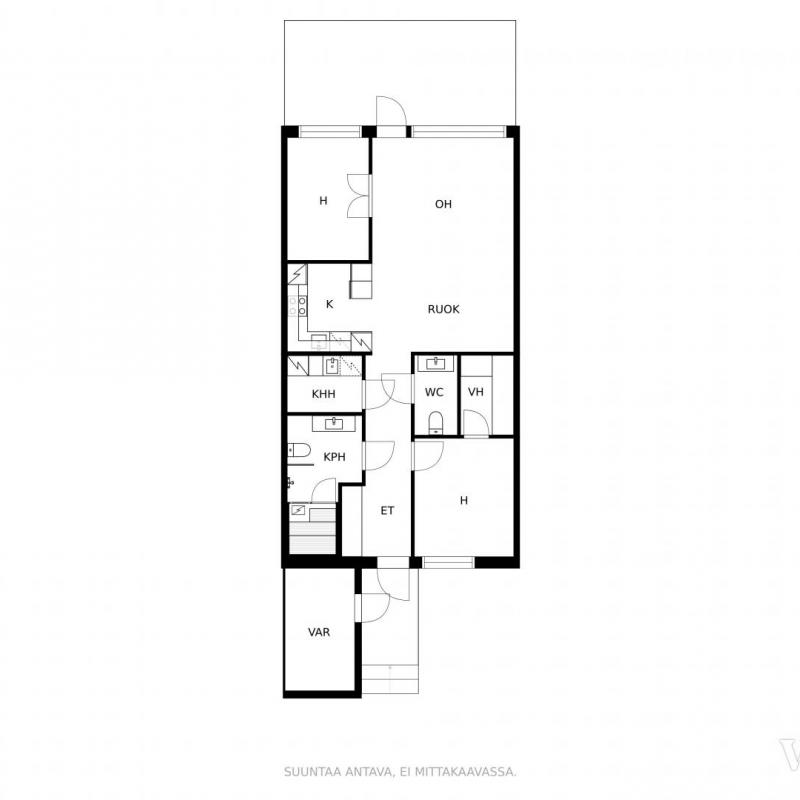 3h + keittiö + sauna, 76 m2
