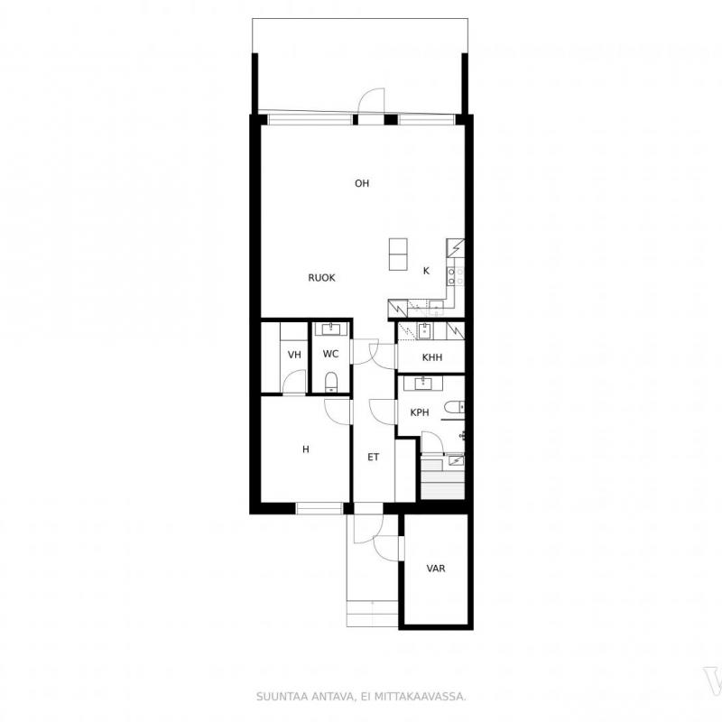 2h + keittiö + sauna, 76 m2